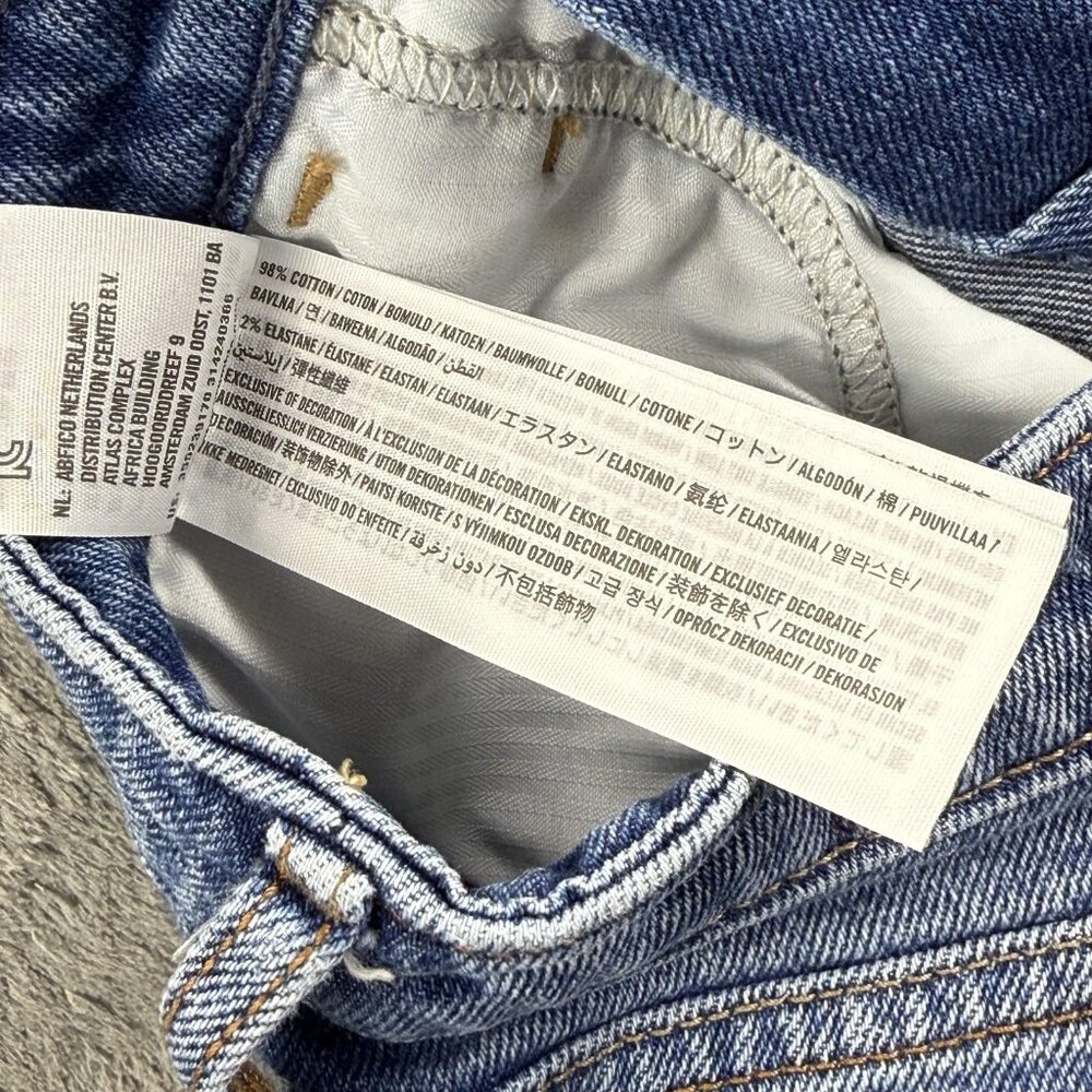 Hollister High Rise Slim Straight Jeans Women 0R Distressed Rose Embroidered Y2K - Picture 4 of 16
